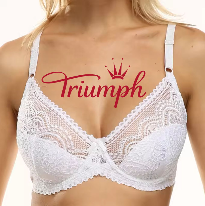 Triumph-(trzy pozycje) Biustonosz plus size z fiszbinami podtrzymującymi-75-110
